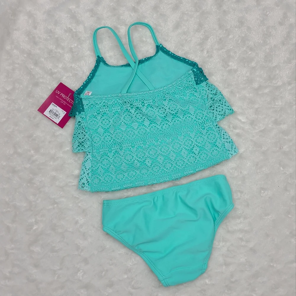 NEW SO girls' tankini crochet swimsuit size 4/5
